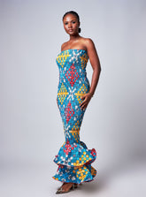 Ankara Elastic Form Fitting Dress